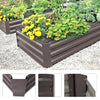 Galvanized Steel Raised Garden Bed Metal Patio Backyard Flower Vegetable Planter