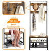 Coat Stand Shoe Rack with Shelves & Movable Hooks Storage Hall Entryway Bedroom