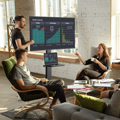 Universal Floor TV Stand Base w/ Swivel Height Adjustable Mount for 32 55 60 65