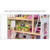Wooden Kids 3 Storey Doll House With Furniture Accessories Mansion Playhouse Toy