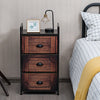Storage Cabinet Organizer Unit 3 Drawer Fabric Dresser Tower Bedroom Nightstand