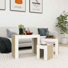 3x Nesting Coffee Tables Engineered Wood Table Furniture Multi Colours vidaXL