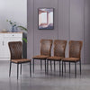 New Set of 4/6 Dining Chairs Padded Seat High back Metal Legs Home Furniture