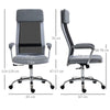 Office Chair Mesh High Back Swivel Task Home Desk Chair w/ Arm, Grey