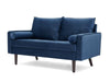 Blue Velvet Fabric 2 Seater Sofa Couch Settee Suite Luxury Upholstered Seat Home