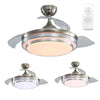 42" Dimmable Light Chandelier with Remote Control Invisible Blades Ceiling Fan