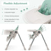 Adjustable Baby High Chair Foldable Reclining Infant Highchair Removable Trays