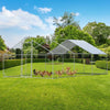 6X3M Spire-Shaped Chicken Coop Galvanized Metal Rabbit Hutch Walk-in Dog Pen Run