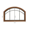 Rustic Arch Wood Frame Window Mirror Wall Mount Home Hallway Bedroom Art Decor