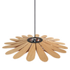 Retro Chandelier Ceiling Light Vintage Wood Woven Ceiling Lamp Dining Table Hang