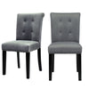 2X Fabric Velvet Dining Chair Bedroom Upholstered Side Chairs With Knocker Back