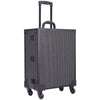 Rolling Studio Makeup Cosmetic Case w/ LED Light Bulb Mirror Train Table Artist