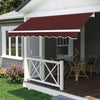 Retractable Awning Manual Outdoor Garden Canopy Patio Sun Shade Shelter200X100cm