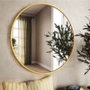 Industrial Round Metal Frame Bathroom Bedroom Glass Wall Mounted Vanity Mirror