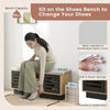 Modern Shoe Bench Hallway Shoe Organizer Shelf w/ 6 Storage Compartments