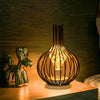 Retro Table Lamp Geometric Wire Industrial LED Light Bulb Bedside Desk Light UK