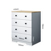 Chest of 4 Drawers Large Capacity Metal Track Living Bedroom Bedside Cabine New