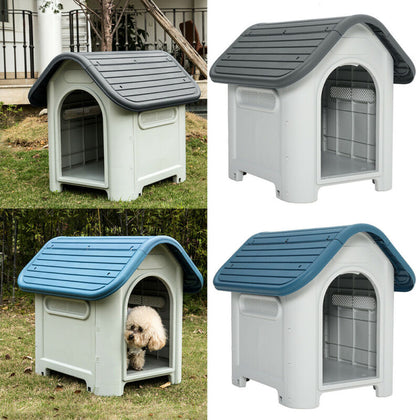 Dog Cat Kennel Portable Durable Plastic Small Medium Pet Outdoor Garden Shelter