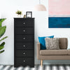 Modern Narrow Chest of Drawers Bedside Cabinet Sideboard Bedroom 6 Drawers Chest
