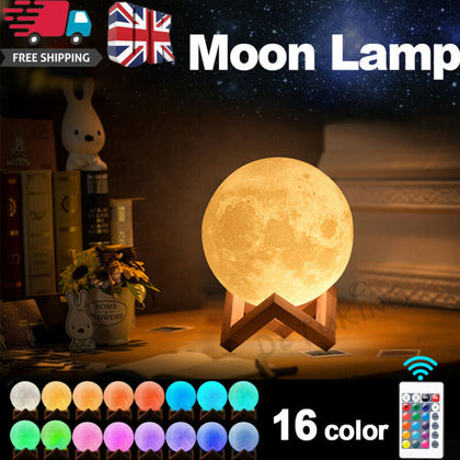 16 Color 20CM Moon Lamp Luna Light Touch Control Changing Rechargable Dimmable
