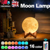 16 Color 20CM Moon Lamp Luna Light Touch Control Changing Rechargable Dimmable