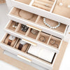 4 Layers Large Jewellery Boxes Storage Organizer Case Cabinet w/Portable Box