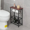 Bathroom Storage Cabinet Narrow Sofa Side Table End Table W/ Toilet Paper Holder