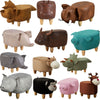 Upholstered Animal Shaped Ottoman Ride-on Footrest Stool Rest Seat TOY Kids New