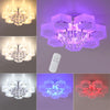 Hexagon LED Chandelier 3+2 Colour Changing Lamp w/Crystal Droplet Decor UK