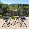 Folding Side Table Chair Indoor Outdoor Garden Patio Bistro Furniture Metal Legs