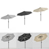 Solar LED Strip Parasol Outdoor Garden Sun Shade Umbrella With Crank Tilt