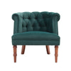 Chesterfield Vintage Armchair Green Club Scroll Arm Chair Lounge Sofa Fireside