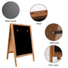 Large Heavy Duty Wood Chalkboard A Frame Board Sandwich Pavement Sign Waterproof
