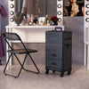 Large Beauty Makeup Hairdressing Cosmetic Storage Case Box Trolley Vanity Drawer