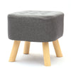 Large Square Ottoman Footstool 1Seater Pouffe Sofa Armchair Footrest Stool Wood