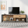 Industrial Wood TV Cabinet TV Stand Entertainment Unit Large Tabletop Storage ZE