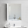 2 Door White Bathroom Cabinet Wall Mounted Mirror Storage Unit Cupboard Modern