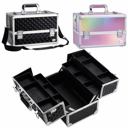 Extra Large Vanity Train Case Beauty Box Make up Jewelry Cosmetic Storage Box