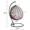 Rattan Swing Patio Garden Weave Hanging Egg Chair w/Cushion Hammock In/Outdoor