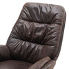 Occasional Rocking Armchair Distressed Leather Padded Relaxing Chair Tuft Back
