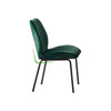 Set of 2 Velvet Dining Chairs Padded Seat Metal Legs Kitchen Home Office UK