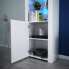 160cm Tall Stand Display Cabinet Sideboard LED Cupboard High Gloss Door Bathroom