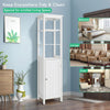 3-Tier Shelf Bathroom High Cabinet Freestanding Floor Storage Cabinet Organizer