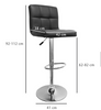 2PCS bar stool 360 degrees swivel comfortable with PU leather soft upholstery