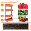 XL Wooden 4-Tier Raised Garden Bed Elevated Plant Stand Base Side Corner Shelf