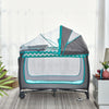 Foldable Baby Travel Cot Crib Bed with Infant Changing Table Playpen Mattress