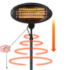 2KW Electric Quartz Outdoor Free Standing Garden Patio Heater Quartz Warmer NEW