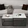 Small Large Nesting Marble Coffee Table Stacking End Table SpaceSaving Sofa Desk