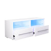 HIgh Gloss Cabinet Cupboard Sideboard Tall Display Unit White Matt RGB LED Light