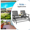 2 Seater Garden Swing Glider Lounge Chair Patio Rocking Armchair W/ Center Table